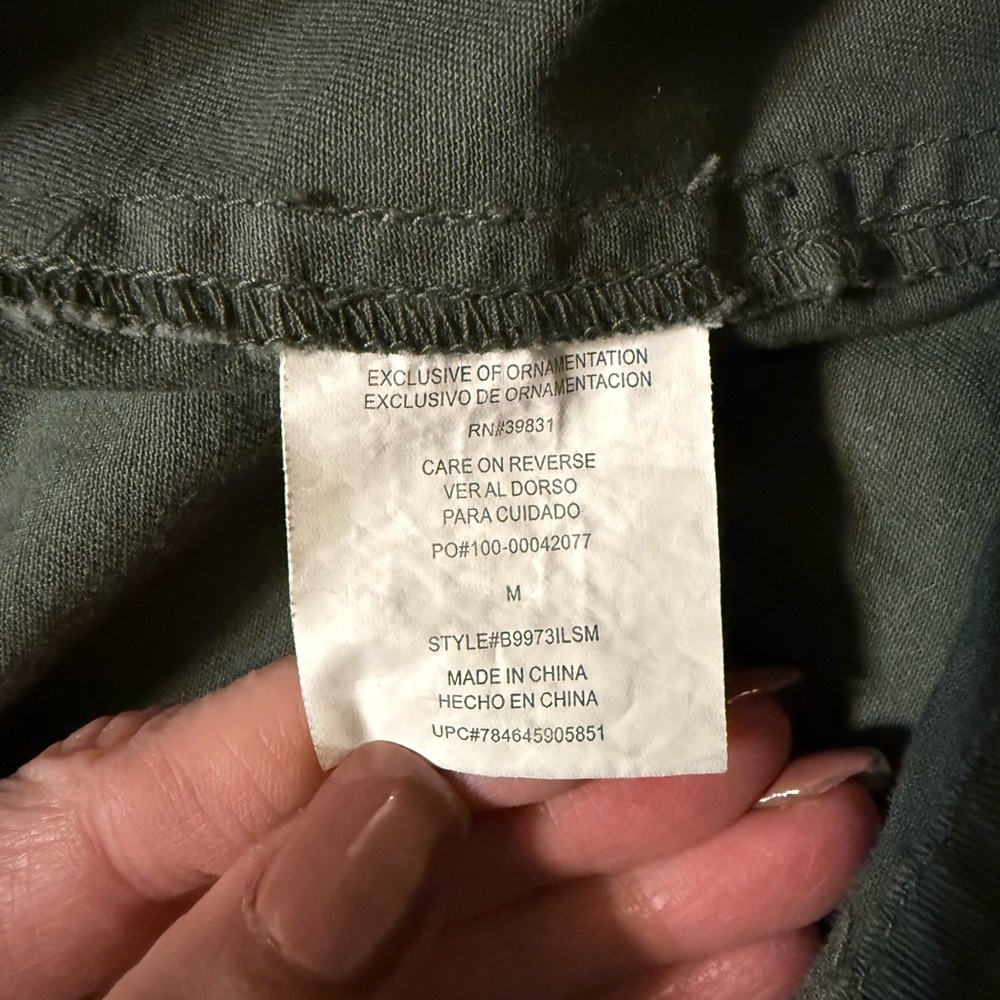 Democracy Women's Olive Green utility Jacket with Lace-Up Back-medium - Picture 9 of 12